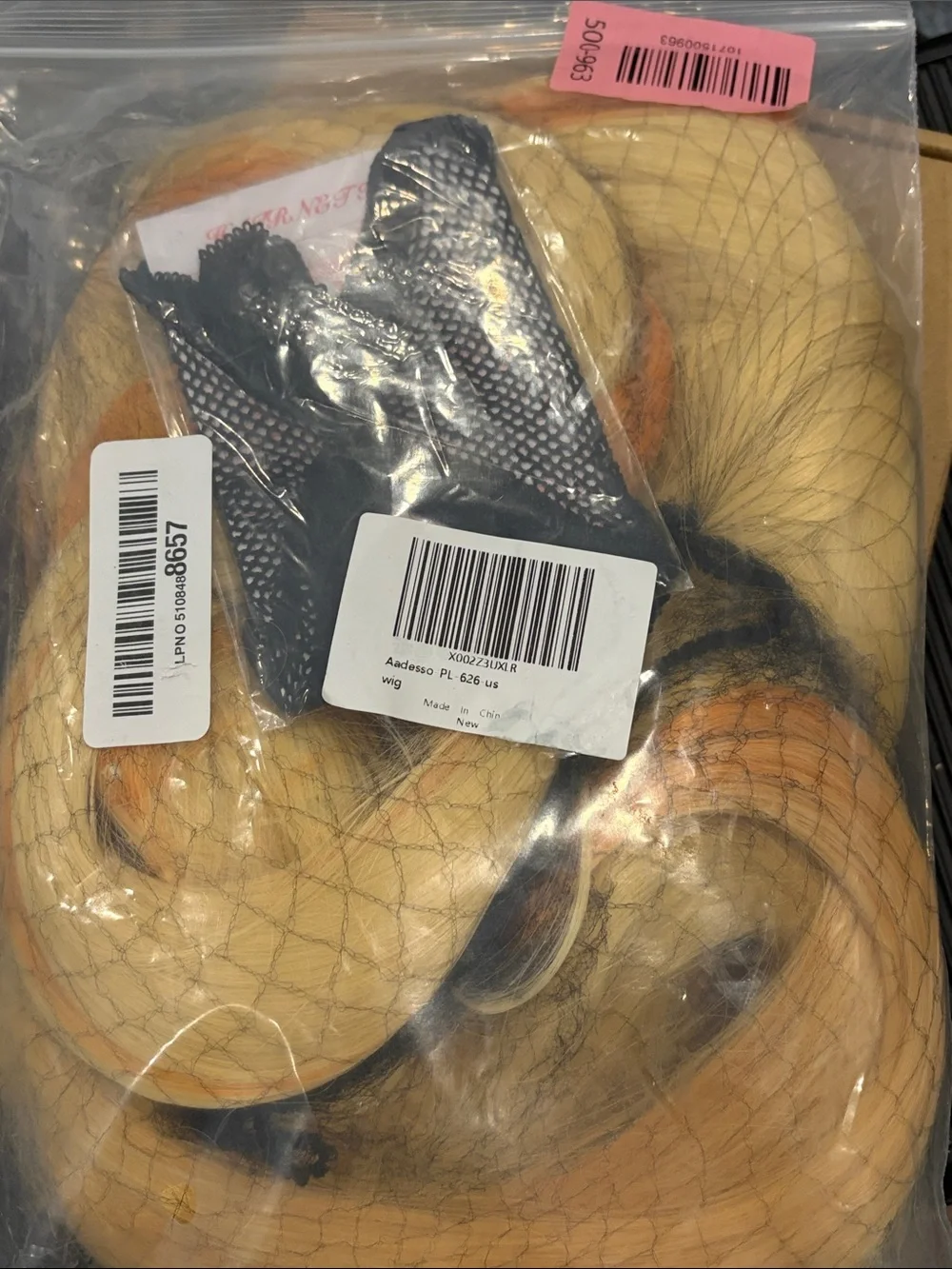 NWT Agatsuma Zenitsu Anime Cosplay Ombre Synthetic Wig